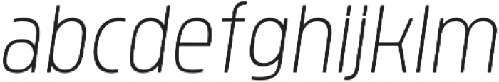 Brilk ExtraLight Italic otf (200) Font LOWERCASE