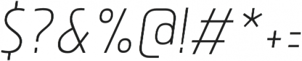 Brilk Sans ExtraLight Italic otf (200) Font OTHER CHARS