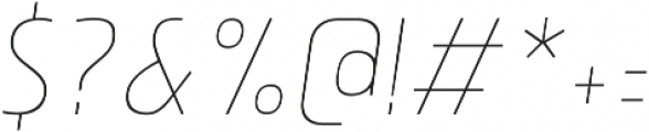 Brilk Sans Thin Italic otf (100) Font OTHER CHARS