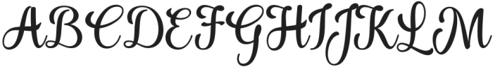 Brilliance Script Regular otf (400) Font UPPERCASE