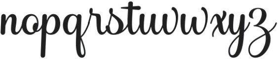 Brilliance Script Regular otf (400) Font LOWERCASE