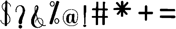 Brilliant Bold Regular otf (700) Font OTHER CHARS