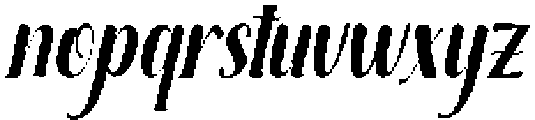 Brilliant Condensed Slant Regular otf (400) Font LOWERCASE