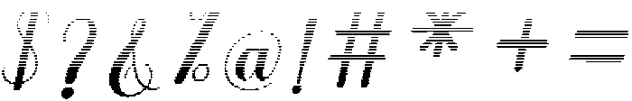 Brilliant Hatching Bold Slant Regular otf (700) Font OTHER CHARS