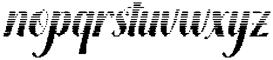 Brilliant Hatching Bold Slant Regular otf (700) Font LOWERCASE