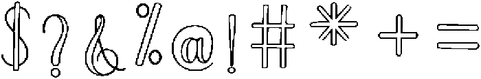 Brilliant Outline Bold Regular otf (700) Font OTHER CHARS