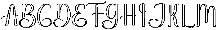 Brilliant Outline Bold Regular otf (700) Font UPPERCASE