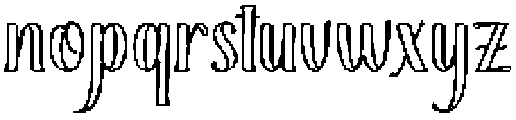 Brilliant Outline Bold Regular otf (700) Font LOWERCASE