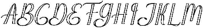 Brilliant Outline Bold Slant Regular otf (700) Font UPPERCASE