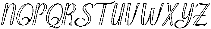 Brilliant Outline Bold Slant Regular otf (700) Font UPPERCASE