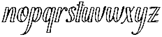 Brilliant Outline Bold Slant Regular otf (700) Font LOWERCASE
