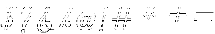 Brilliant Outline Hatching Slant Regular otf (400) Font OTHER CHARS
