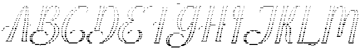 Brilliant Outline Hatching Slant Regular otf (400) Font UPPERCASE