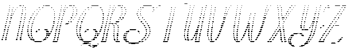 Brilliant Outline Hatching Slant Regular otf (400) Font UPPERCASE