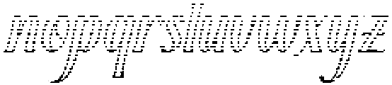 Brilliant Outline Hatching Slant Regular otf (400) Font LOWERCASE