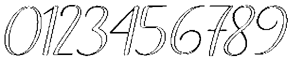 Brilliant Outline Slant Regular otf (400) Font OTHER CHARS