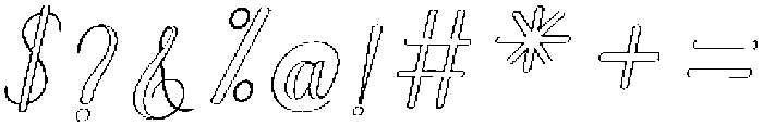 Brilliant Outline Slant Regular otf (400) Font OTHER CHARS