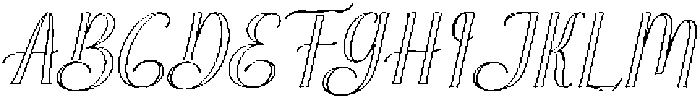 Brilliant Outline Slant Regular otf (400) Font UPPERCASE