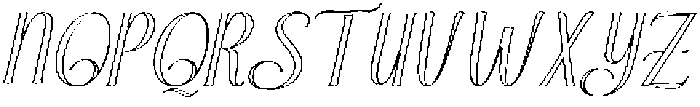 Brilliant Outline Slant Regular otf (400) Font UPPERCASE
