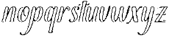 Brilliant Outline Slant Regular otf (400) Font LOWERCASE