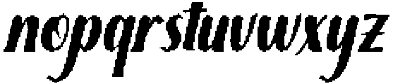 Brilliant Sambo Bold Slant Regular otf (700) Font LOWERCASE