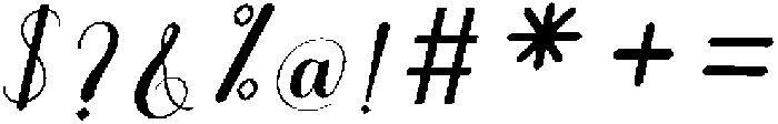Brilliant Sambo Slant Regular otf (400) Font OTHER CHARS