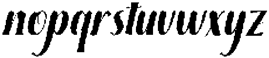 Brilliant Sambo Slant Regular otf (400) Font LOWERCASE