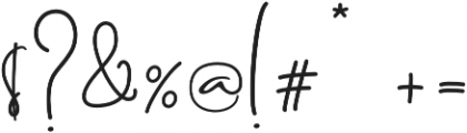 Brilliant Signature 1 Regular otf (400) Font OTHER CHARS
