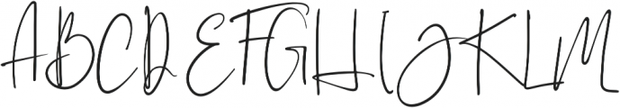 Brilliant Signature 1 Regular otf (400) Font UPPERCASE