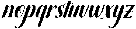 Brilliant Slant 18 Regular otf (400) Font LOWERCASE