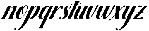 Brilliant Slant 25 Regular otf (400) Font LOWERCASE