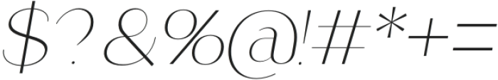 Brish Italic Thin Italic otf (100) Font OTHER CHARS