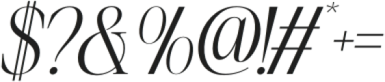 Brisme Italic otf (400) Font OTHER CHARS