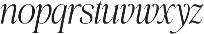 Brisme Italic otf (400) Font LOWERCASE