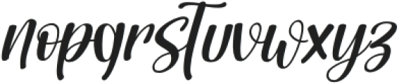 Bristhonie Italic Italic otf (400) Font LOWERCASE