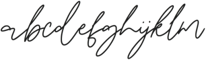 Bristian Signature Regular otf (400) Font LOWERCASE