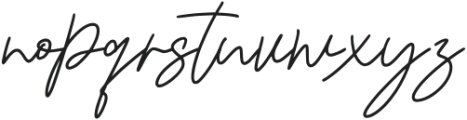 Bristian Signature Regular otf (400) Font LOWERCASE