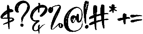 Bristleon Regular otf (400) Font OTHER CHARS