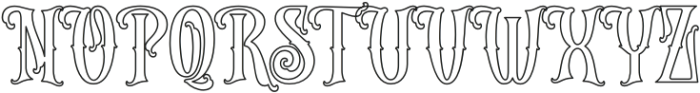 Briswood Outline otf (400) Font UPPERCASE