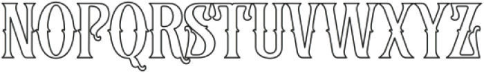 Briswood Outline otf (400) Font LOWERCASE
