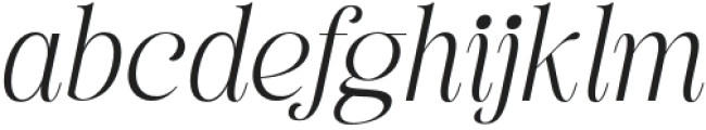 British Classical Neue Thin Italic otf (100) Font LOWERCASE