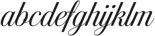 British Green Script otf (400) Font LOWERCASE