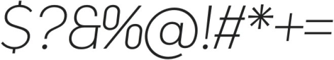 Britonix Thin Italic otf (100) Font OTHER CHARS