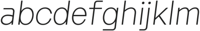Britonix Thin Italic otf (100) Font LOWERCASE