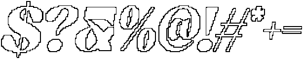 Brivane Pixel Outline otf (400) Font OTHER CHARS