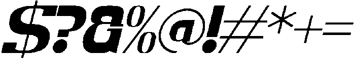 Brivone Italic otf (400) Font OTHER CHARS