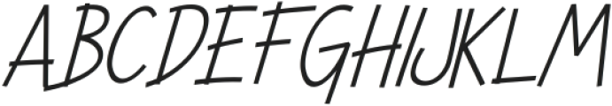 Broadtip ExtraLight Italic ttf (200) Font UPPERCASE