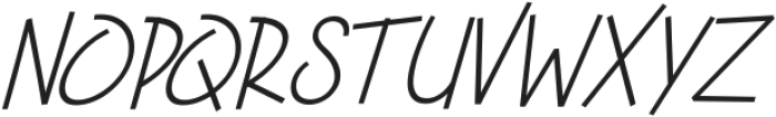 Broadtip ExtraLight Italic ttf (200) Font UPPERCASE