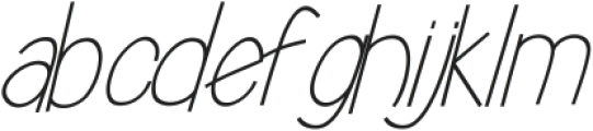 Broadtip Thin Italic ttf (100) Font LOWERCASE