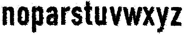 Broken Regular otf (400) Font LOWERCASE